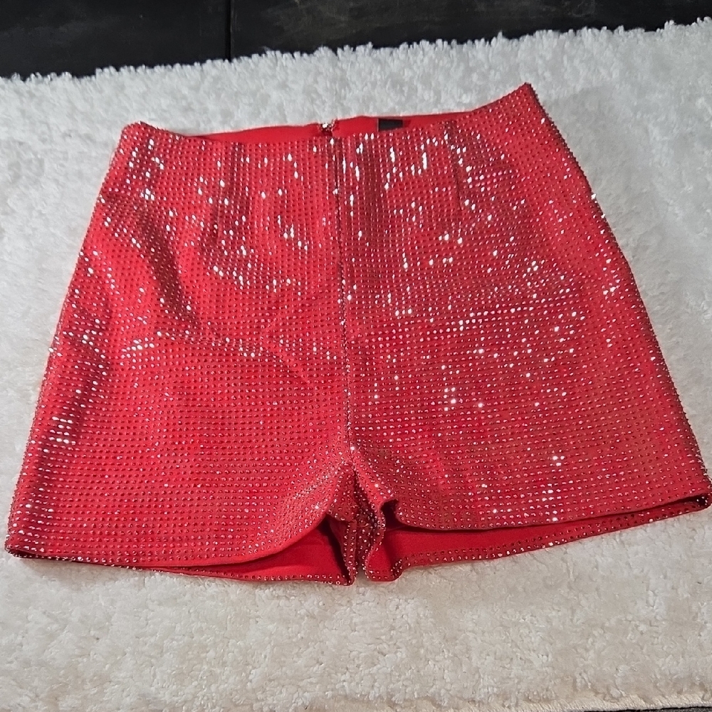 Windsor Red Sequin High-Waist Women's Shorts